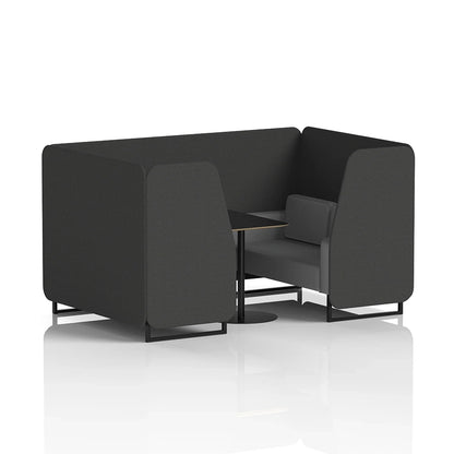 Brixworth Booth in Two Tone - 4 Seater with Black Table