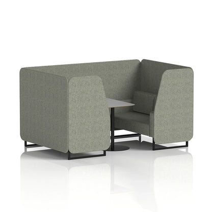 Brixworth Booth in Single Tone - 4 Seater with Grey Table