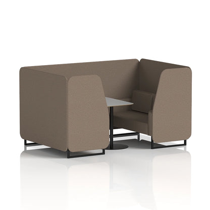 Brixworth Booth in Single Tone - 4 Seater with Grey Table