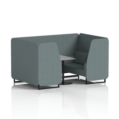Brixworth Booth in Single Tone - 4 Seater with Grey Table