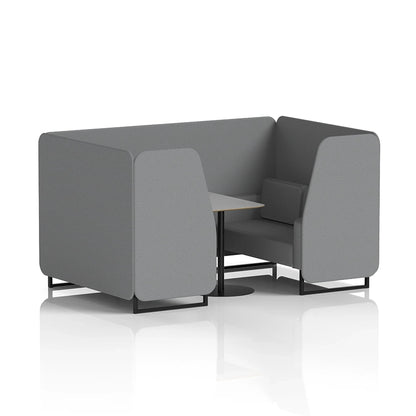 Brixworth Booth in Single Tone - 4 Seater with Grey Table
