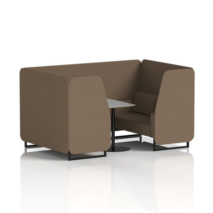 Brixworth Booth in Single Tone - 4 Seater with Grey Table