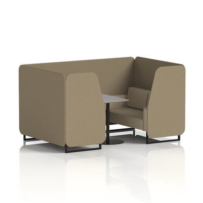 Brixworth Booth in Two Tone - 4 Seater with Grey Table