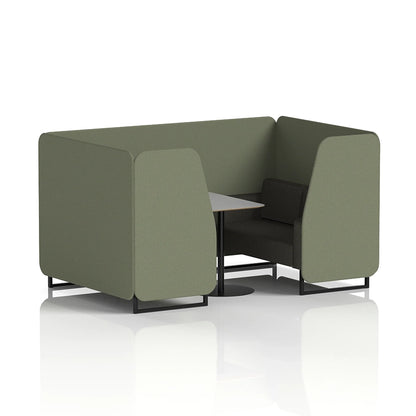 Brixworth Booth in Two Tone - 4 Seater with Grey Table