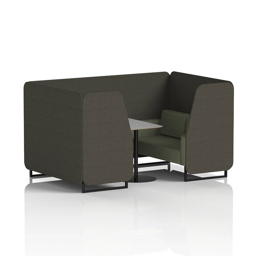 Brixworth Booth in Two Tone - 4 Seater with Grey Table