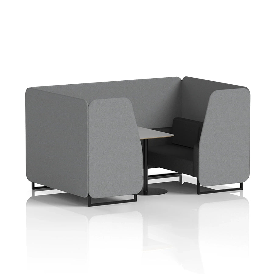 Brixworth Booth in Two Tone - 4 Seater with Grey Table