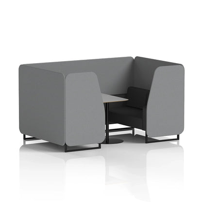 Brixworth Booth in Two Tone - 4 Seater with Grey Table