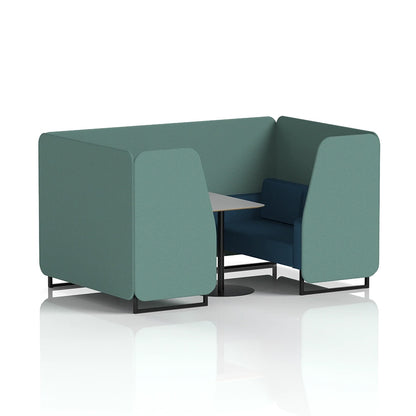 Brixworth Booth in Two Tone - 4 Seater with Grey Table