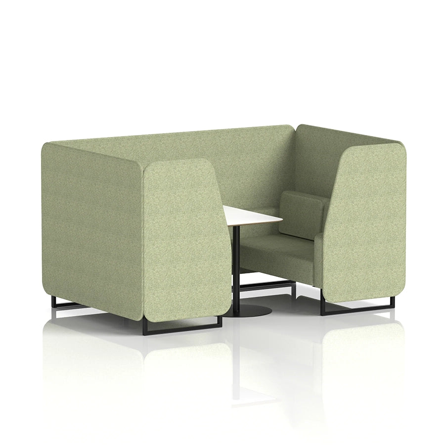 Brixworth Booth in Single Tone - 4 Seater with White Table