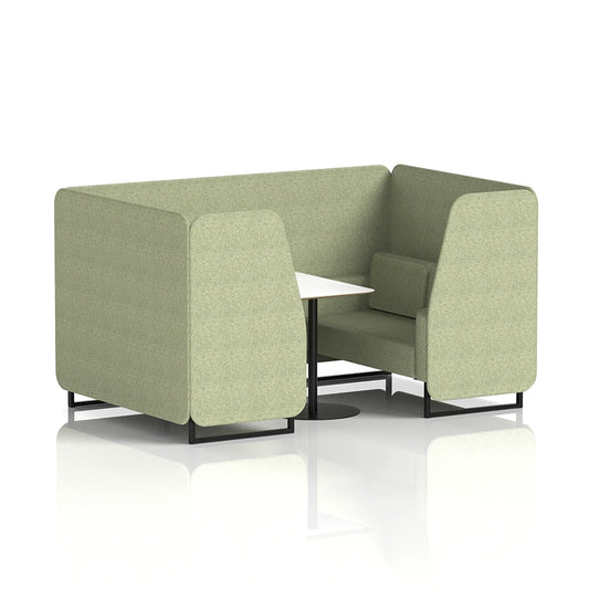 Brixworth Booth in Single Tone - 4 Seater with White Table