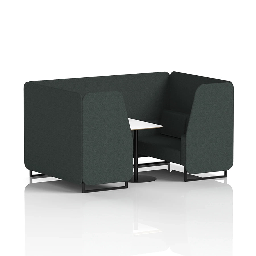 Brixworth Booth in Single Tone - 4 Seater with White Table