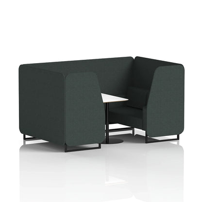 Brixworth Booth in Single Tone - 4 Seater with White Table