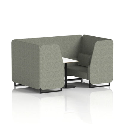 Brixworth Booth in Single Tone - 4 Seater with White Table