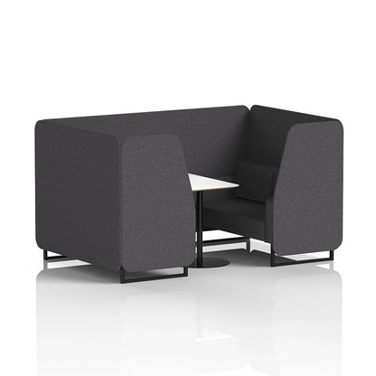 Brixworth Booth in Single Tone - 4 Seater with White Table