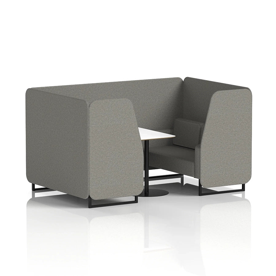 Brixworth Booth in Single Tone - 4 Seater with White Table