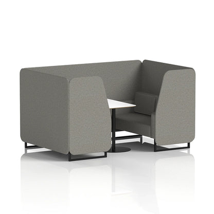 Brixworth Booth in Single Tone - 4 Seater with White Table