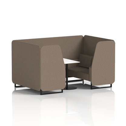 Brixworth Booth in Single Tone - 4 Seater with White Table