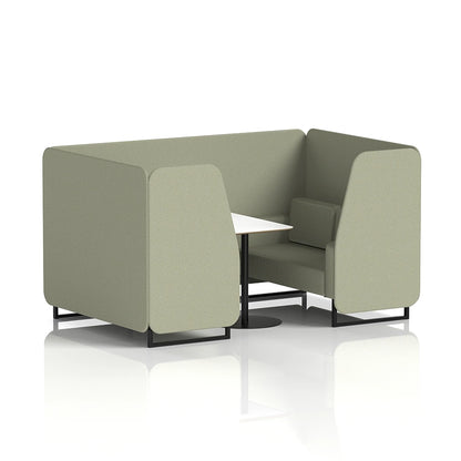 Brixworth Booth in Single Tone - 4 Seater with White Table