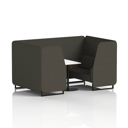 Brixworth Booth in Single Tone - 4 Seater with White Table