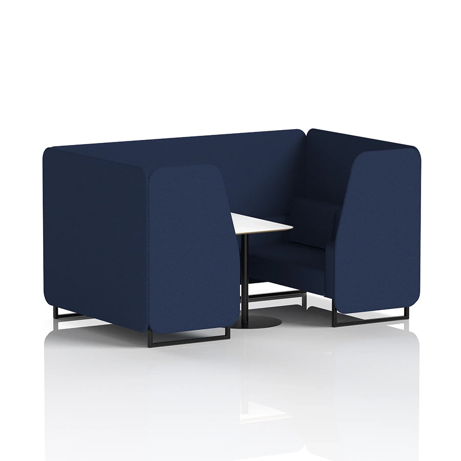 Brixworth Booth in Single Tone - 4 Seater with White Table