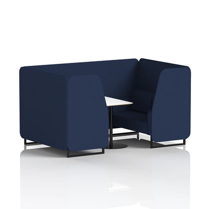 Brixworth Booth in Single Tone - 4 Seater with White Table