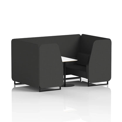 Brixworth Booth in Single Tone - 4 Seater with White Table
