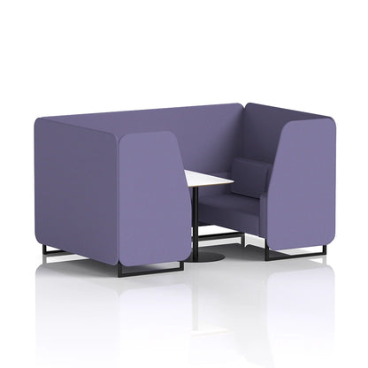 Brixworth Booth in Single Tone - 4 Seater with White Table