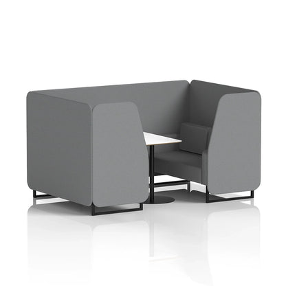 Brixworth Booth in Single Tone - 4 Seater with White Table
