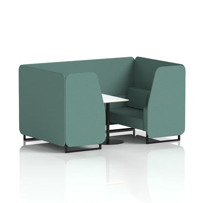 Brixworth Booth in Single Tone - 4 Seater with White Table
