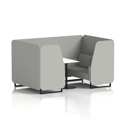 Brixworth Booth in Single Tone - 4 Seater with White Table