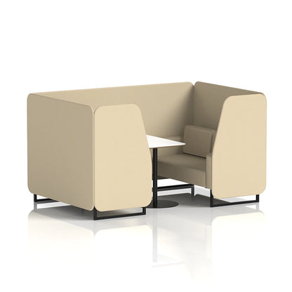 Brixworth Booth in Single Tone - 4 Seater with White Table