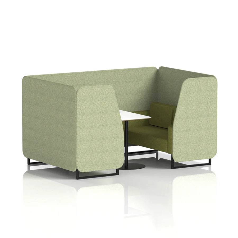 Brixworth Booth in Two Tone - 4 Seater with White Table