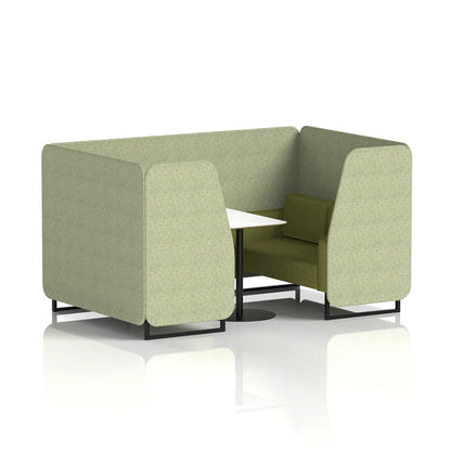 Brixworth Booth in Two Tone - 4 Seater with White Table
