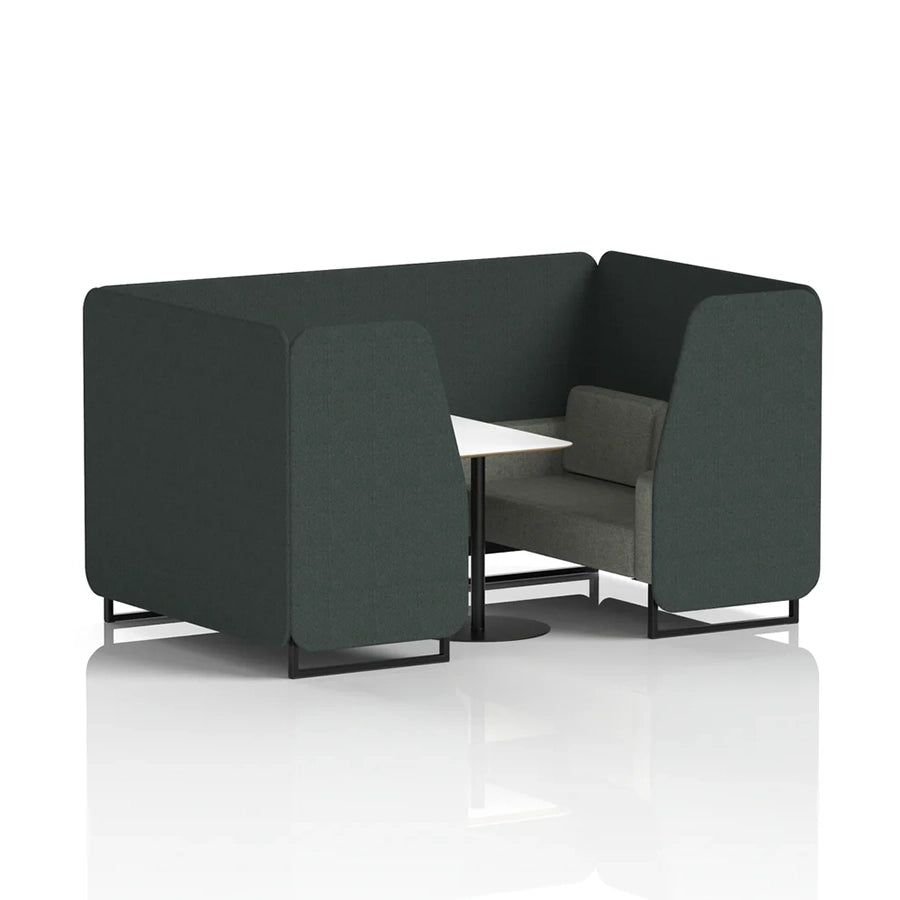 Brixworth Booth in Two Tone - 4 Seater with White Table