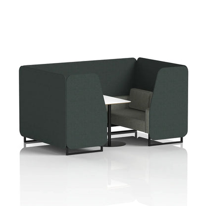 Brixworth Booth in Two Tone - 4 Seater with White Table