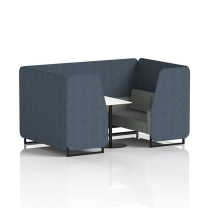 Brixworth Booth in Two Tone - 4 Seater with White Table