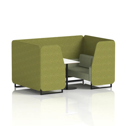 Brixworth Booth in Two Tone - 4 Seater with White Table
