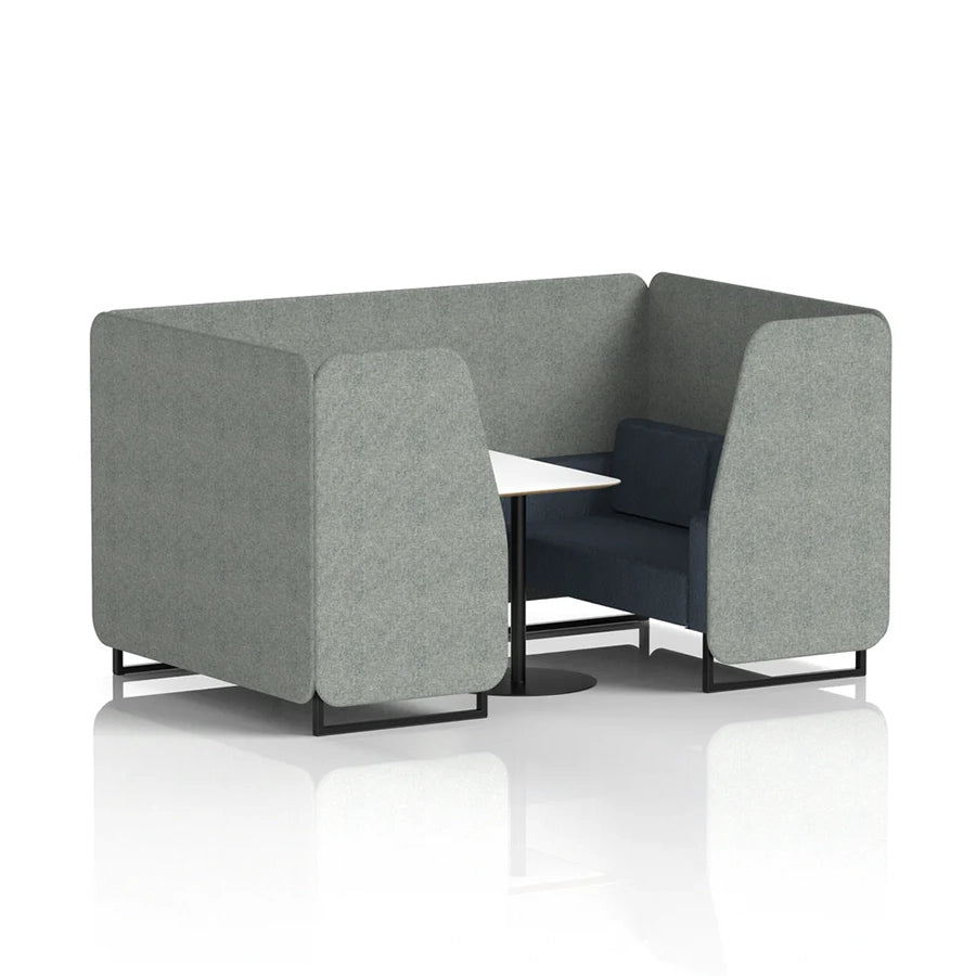 Brixworth Booth in Two Tone - 4 Seater with White Table