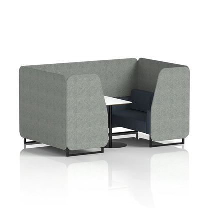 Brixworth Booth in Two Tone - 4 Seater with White Table
