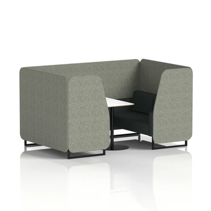 Brixworth Booth in Two Tone - 4 Seater with White Table