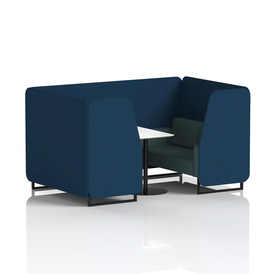 Brixworth Booth in Two Tone - 4 Seater with White Table
