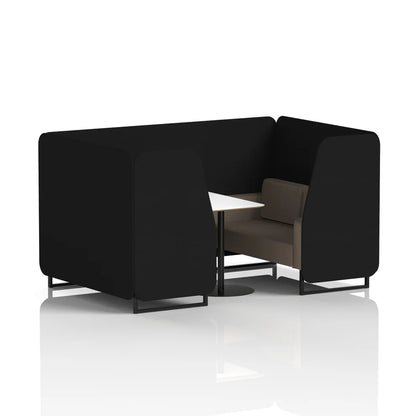 Brixworth Booth in Two Tone - 4 Seater with White Table