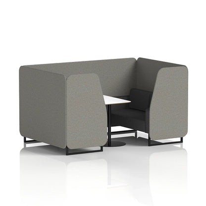 Brixworth Booth in Two Tone - 4 Seater with White Table