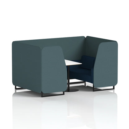 Brixworth Booth in Two Tone - 4 Seater with White Table