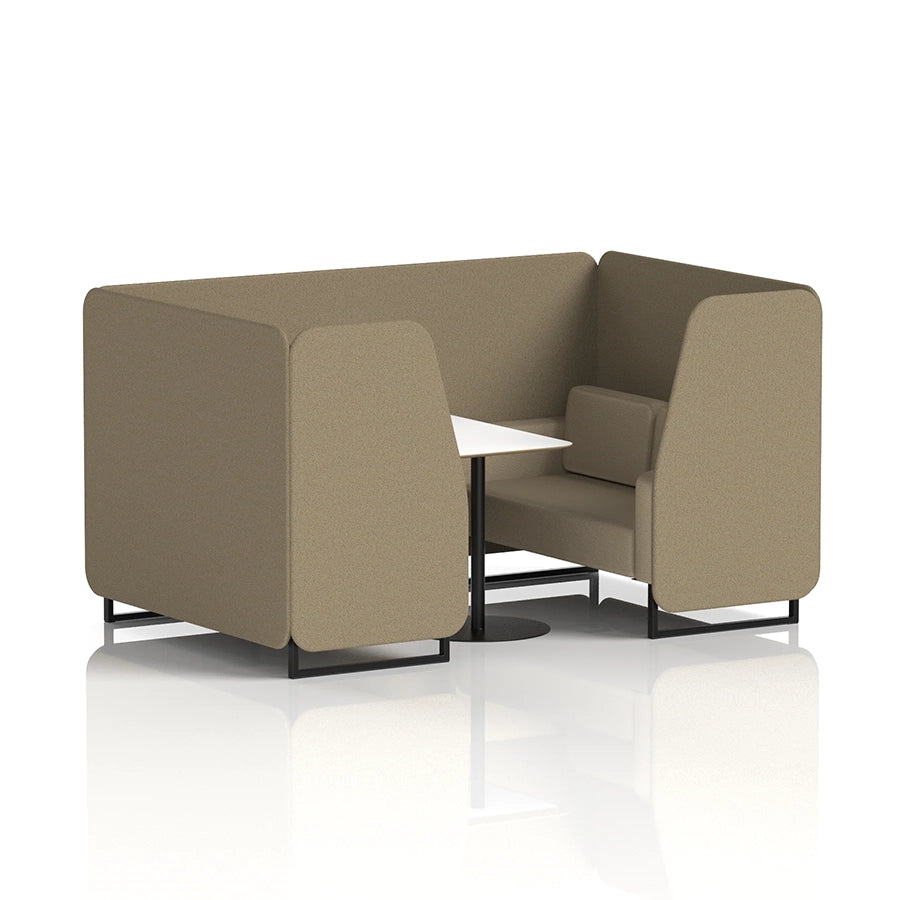 Brixworth Booth in Two Tone - 4 Seater with White Table