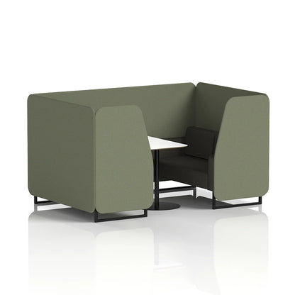 Brixworth Booth in Two Tone - 4 Seater with White Table