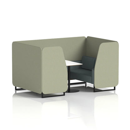 Brixworth Booth in Two Tone - 4 Seater with White Table