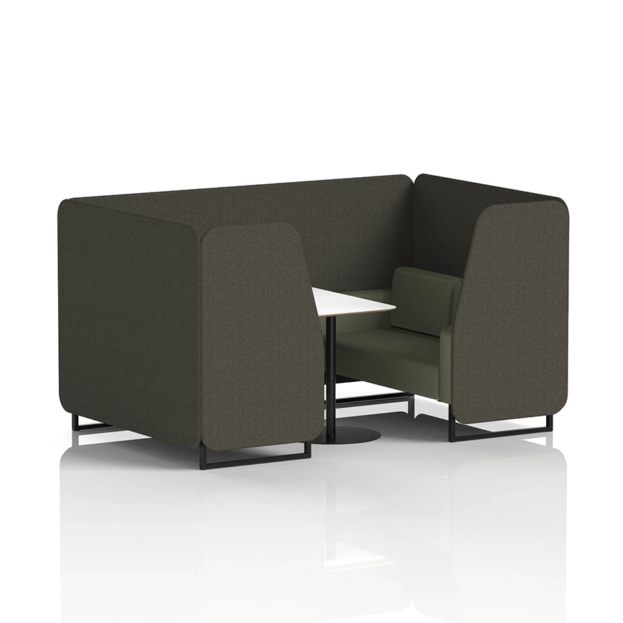 Brixworth Booth in Two Tone - 4 Seater with White Table