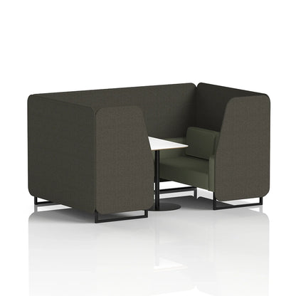 Brixworth Booth in Two Tone - 4 Seater with White Table
