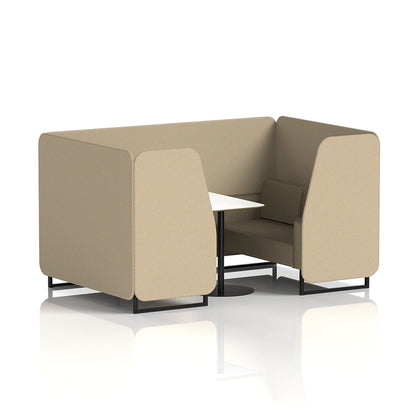 Brixworth Booth in Two Tone - 4 Seater with White Table